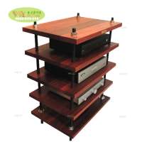 Adjustable Shelves Tiger Wood HiFi Shelving, Hifi Shelf