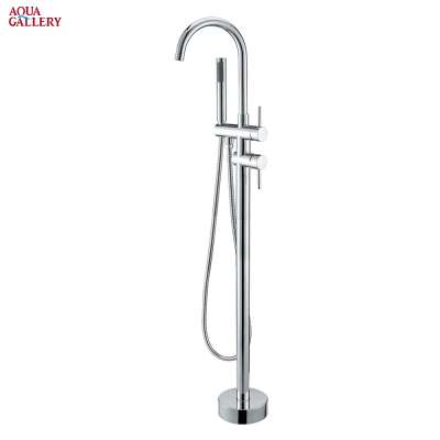 Project Hot Sale cUPC Free Standing Brass Bathtub Faucet with Brass Handle Shower