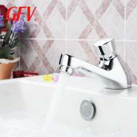 Chinese supplier sanitary ware single cold water brass body push button sink faucet