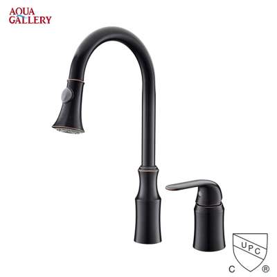 Traditional Style Deck Mounted 2-Hole Single Handle ORB Finish Brass UPC Kitchen Faucet