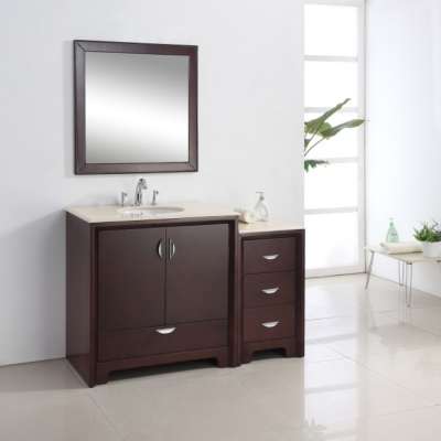 Customized Transitonal Solid Wooden Bathroom Cabinet