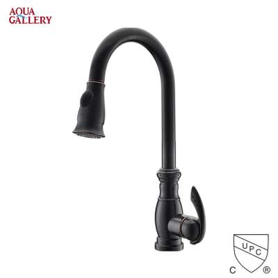 Antique Style ORB Finish Single Handle Lead Free Brass cUPC Kitchen Faucet